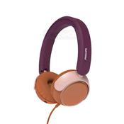 Philips 2000 Series Kids On-Ear Headphones - Purple, Wired, 85 dB Volume Limit, Audio Share, Microphone, Foldable, Recycled Plastic