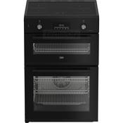 Beko 60cm Freestanding Electric Cooker with Induction Hob | Black image