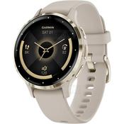 Garmin Venu 3S 41mm Smartwatch | Soft Gold with Ivory Band image