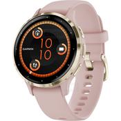 Garmin Venu 3S Smartwatch Soft Gold Rose AMOLED Display Heart Rate GPS Music Control Up to 10 days Battery Life