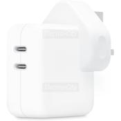 Apple 35W Dual USB C Port Power Adapter | White image