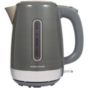 Morphy Richards Equip Grey 1.7L Kettle | 3kW Rapid Boil, Easy View Water Gauge, Removable Limescale Filter, Cord Tidy, 360 Base