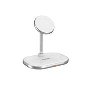 Energizer 3-in-1 Magnetic Wireless Charging Station for Smartphones, Earbuds, Watches - WCP303_WE, USB-C, Fast Charging, PowerSafe Management, White