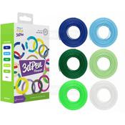 myFirst 3dPen Artist PLA Filament Refill Pack 6 Colours | Cold Colours image