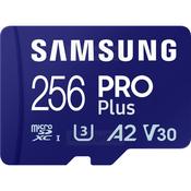 Samsung PRO Plus 256GB MicroSDXC UHS-I Memory Card with SD Adapter | Blue image