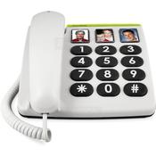 Doro PhoneEasy 331ph Corded Telephone with Photo One-Touch Buttons | White image