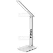 Groov-e ARES LED Desk Lamp with Wireless Charging Pad &amp; Clock | White image