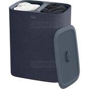Joseph Joseph Tota 90L Dual Compartment Laundry Separation Basket - Black with Removable Tote Bags and Lid
