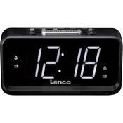 Lenco FM Clock Radio with Dual Alarm and Night Light | Black image