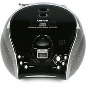 Lenco Portable FM Radio with CD Player | Black &amp; Silver image