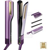 Shark SilkiPro Straight 2-in-1 Hair Straightener and Dryer with HeatSense Ceramic Plates | Plum Satin image