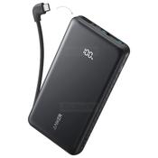 Anker Zolo 10000mAh Power Bank with Built-in USB-C Cable | Black image