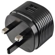Hama Dual USB Charger 2.4A with UK plug, 2 USB ports, Black