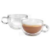 Judge Duo Form 250ml Cappuccino Double Walled Glass Coffee Cup | Set of 2 image
