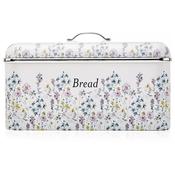 Laura Ashley Wild Meadow Floral Stainless Steel Large Bread Bin with Removable Lift-Top Lid