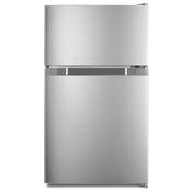 PowerPoint 85 Litre Under Counter Fridge Freezer | Stainless Steel image
