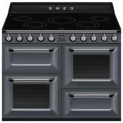 Smeg Victoria 110cm Induction Triple Oven Electric Range Cooker | Slate Grey image