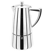 Stellar Art Deco 10 Cup Stovetop Espresso Maker | Stainless Steel image