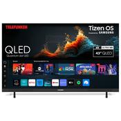 Telefunken 43" QLED Smart TV with Tizen OS, 4K UHD Resolution, Frameless Design, and Soundbar