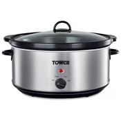 Tower 6.5 Litre Slow Cooker | Stainless Steel image