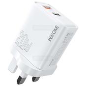 WEKOME 20W Dual Port Fast Wall Charger USB-A and Type-C | White image