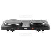 Progress 2500W Double Hot Plate Portable Electric Hob | Black image