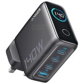 Anker 140W 4 Port GaN USB-C Fast Charger with Display | Dark Grey