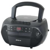 Groov-e Boombox Portable CD and Cassette Player with Radio | Black