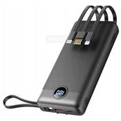 Veger 20000 mAh Power Bank with Built-In Cables | Black