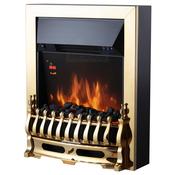 Warmlite Whitby 2kW LED Electric Inset Fire with Remote Control | Brass