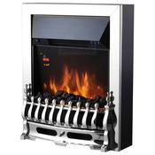 Warmlite Whitby 2kW LED Electric Inset Fire with Remote Control | Chrome