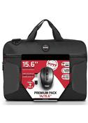 Port Designs Premium Pack | 15.6 Inch Laptop Carry Case &amp; Wireless Mouse | Black
