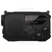Philips Portable FM/AM Radio with Solar Power, Hand Crank &amp; Emergency Torch