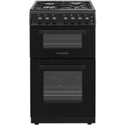 NordMende 50cm Freestanding Twin Cavity LPG Gas Cooker | Black