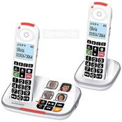 Swissvoice Xtra 2355 Duo Big Button Cordless Phone with Answer Machine | White