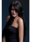 Deluxe Long Straight Wig - Brown - Styleable image