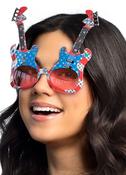 4th July Rock Guitar Glasses