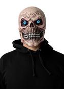 Grim reaper skull mask with piercing blue LED eyes image