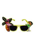 Hawaiian Cocktail Sunglasses Yellow