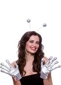 Silver Alien Gloves - Adult Unisex