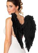 Angel Wings Medium Black Pointy Feather - 50cm x 50cm image