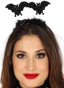 Black Glitter Bat Headband image