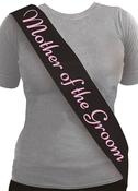 Mother of the Groom Hen Sash - Black image