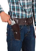 Brown Cowboy Six Shooter Holster - 32"-40" Waist