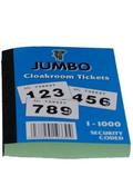 Cloakroom Tickets: 1-1000