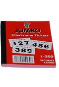 Cloakroom Tickets: 1-500