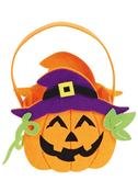 Cute Pumpkin Felt Trick or Treat Bag - 15cm