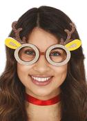 Glitter Reindeer Glasses