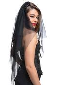 Cursed Bride Long Black Veil
