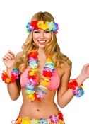 Hawaiian Aloha Multi Colour 4 Piece Lei Set image
